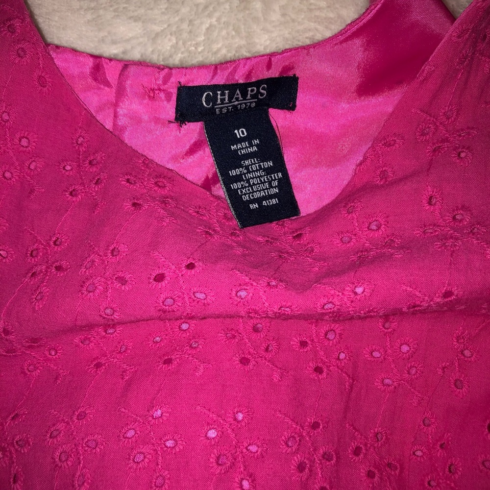 Girls pink eyelet Chaps dress💕👗💕